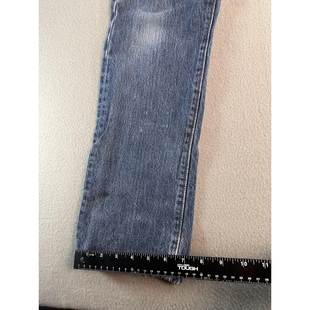 Levi's 501 Jeans Mens 30x30 Med Wash Blue Regular Straight Distressed Denim